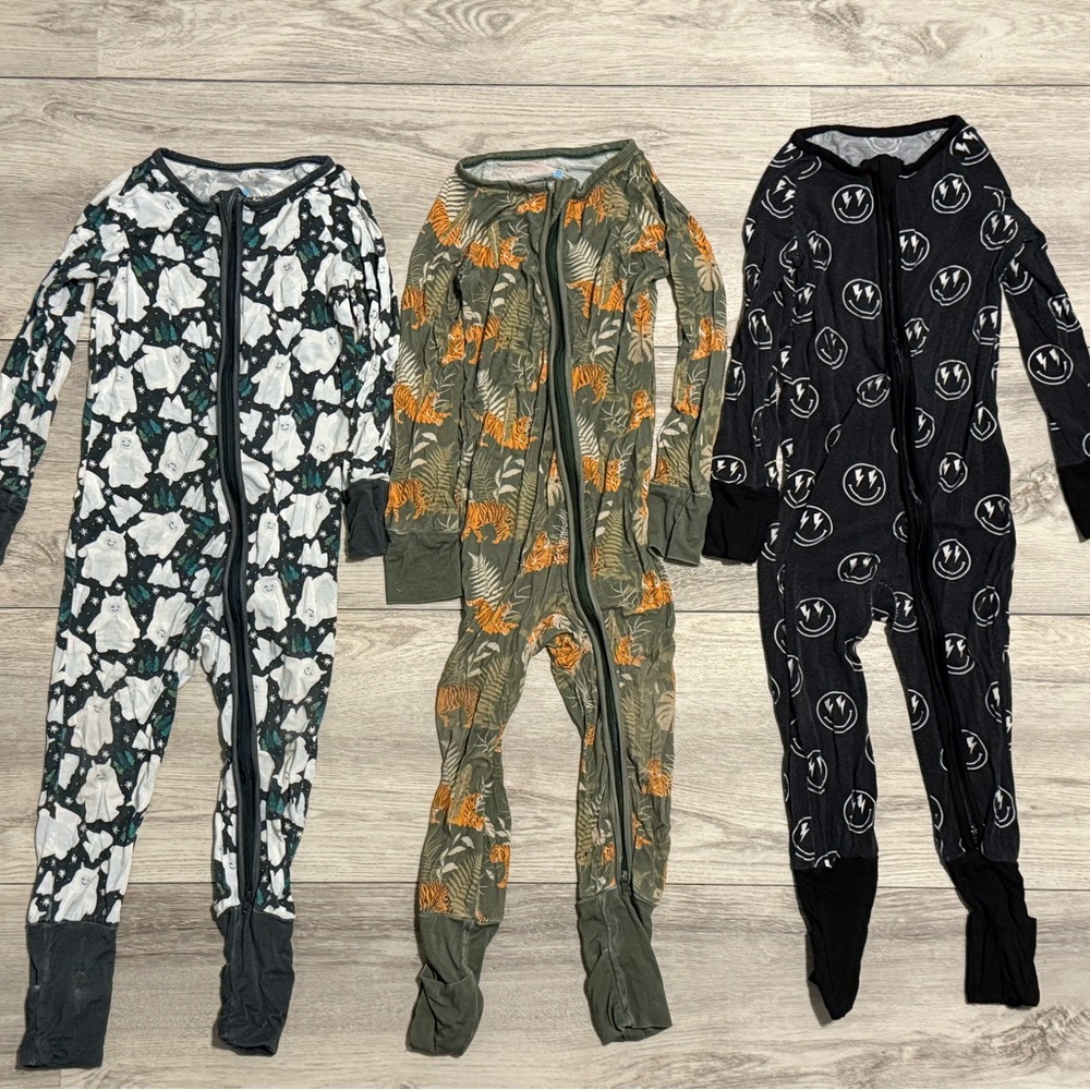 Bamboo zip up pajamas from Little One shop Bundle of 3